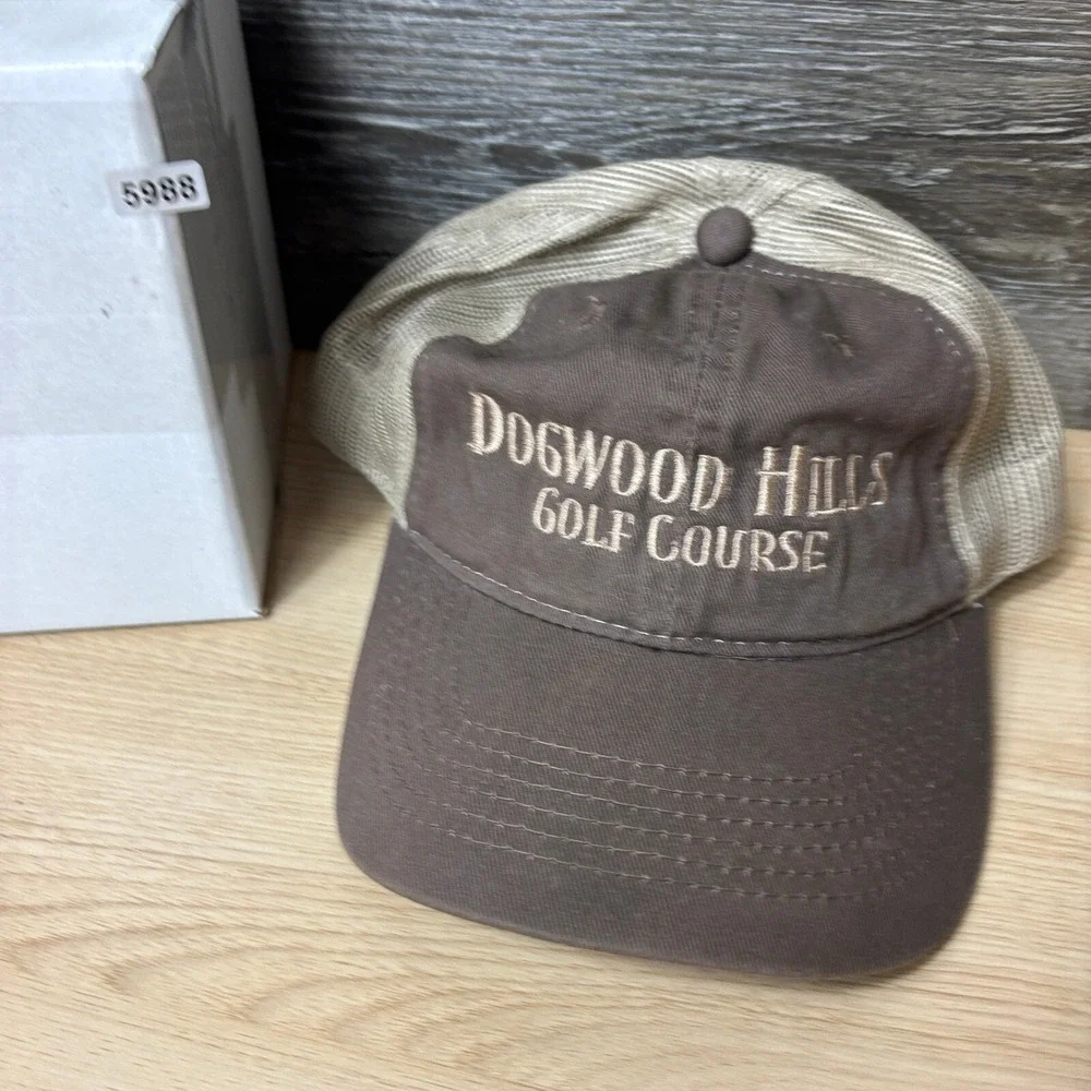 Dogwood Hills Golf Course Hat Cap Strap Back‎ Brown Adjustable